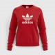 Adidas Originals Γυναικείο Φούτερ Trefoil Κόκκινο / Pre Owned